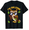 I'm Owlsome Cute Owl Pun T-Shirt